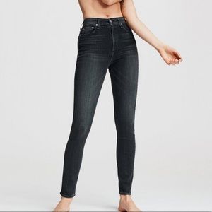 rag & bone High-Rise Skinny Jeans, Size 30, Ash grey